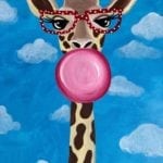 Giraffe + bubble gum-GIRAFFE