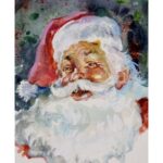 Santa-Santa+Face+Oil+Painting+Print+on+Wrapped+Canvas