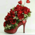 Shoes with roses