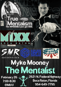 A collage of various logos and images with the words " myke mooney, the mentalist ".