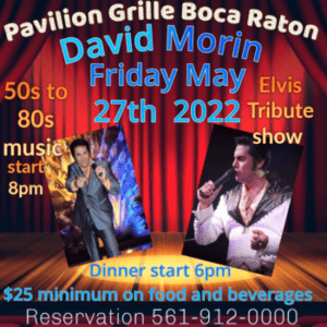 A poster for the elvis tribute show.