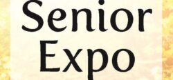 A close up of the words " venice expo ".