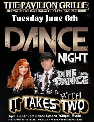 A poster for the dance night with it takes two.