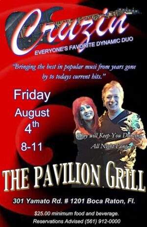 A poster for the pavilion grill.