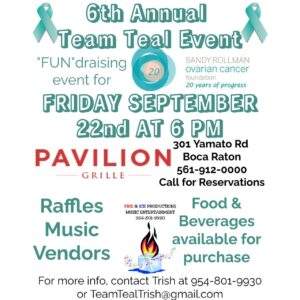 A poster for the team teal event.