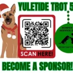 A qr code is being used to promote the yuletide trot.