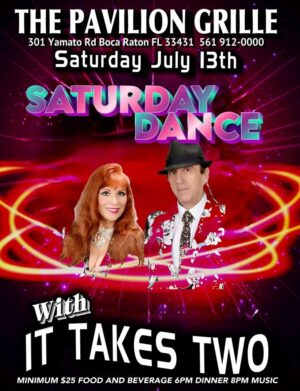 A poster for the saturday dance with it takes two show.