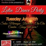 A poster for the latin dance party.